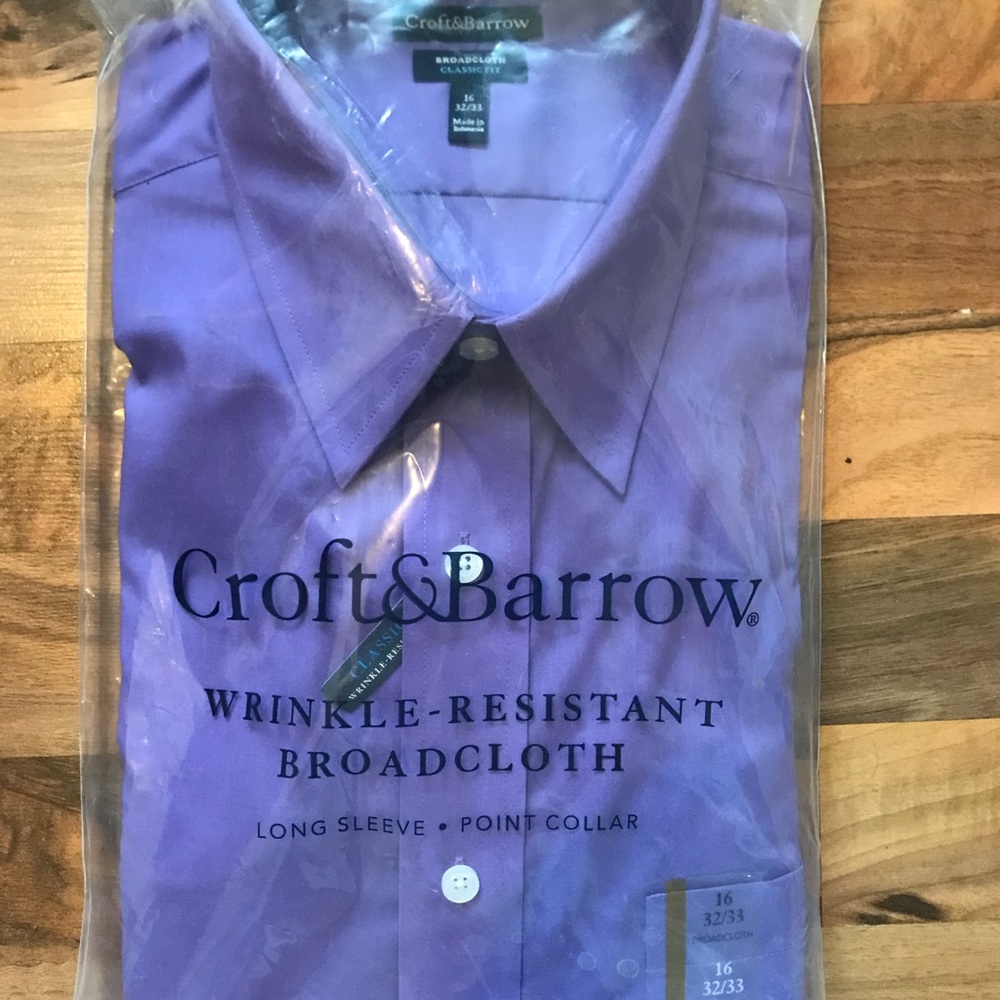 NWT Croft & Barrow Mens Dress Shirt.16 32/33